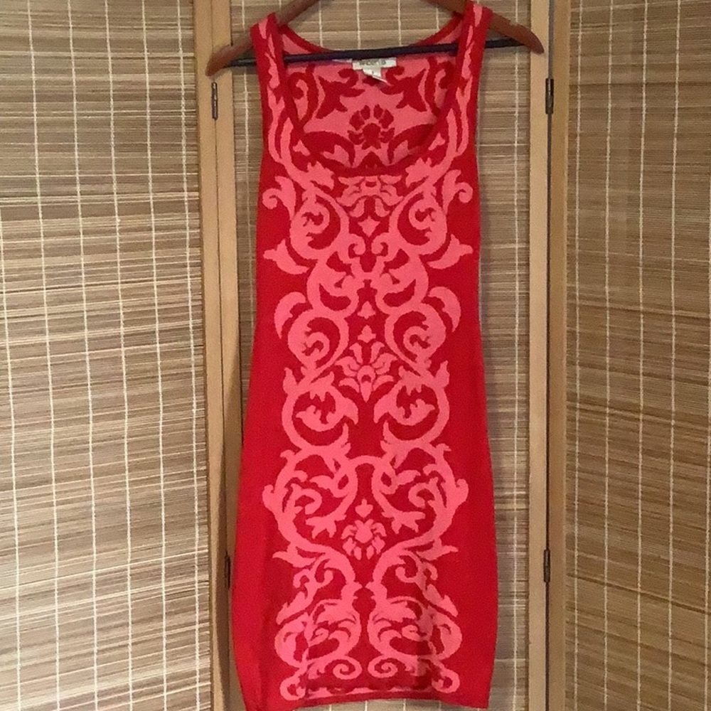 Arden B Red and Pink Mini Dress - Picture 2 of 5